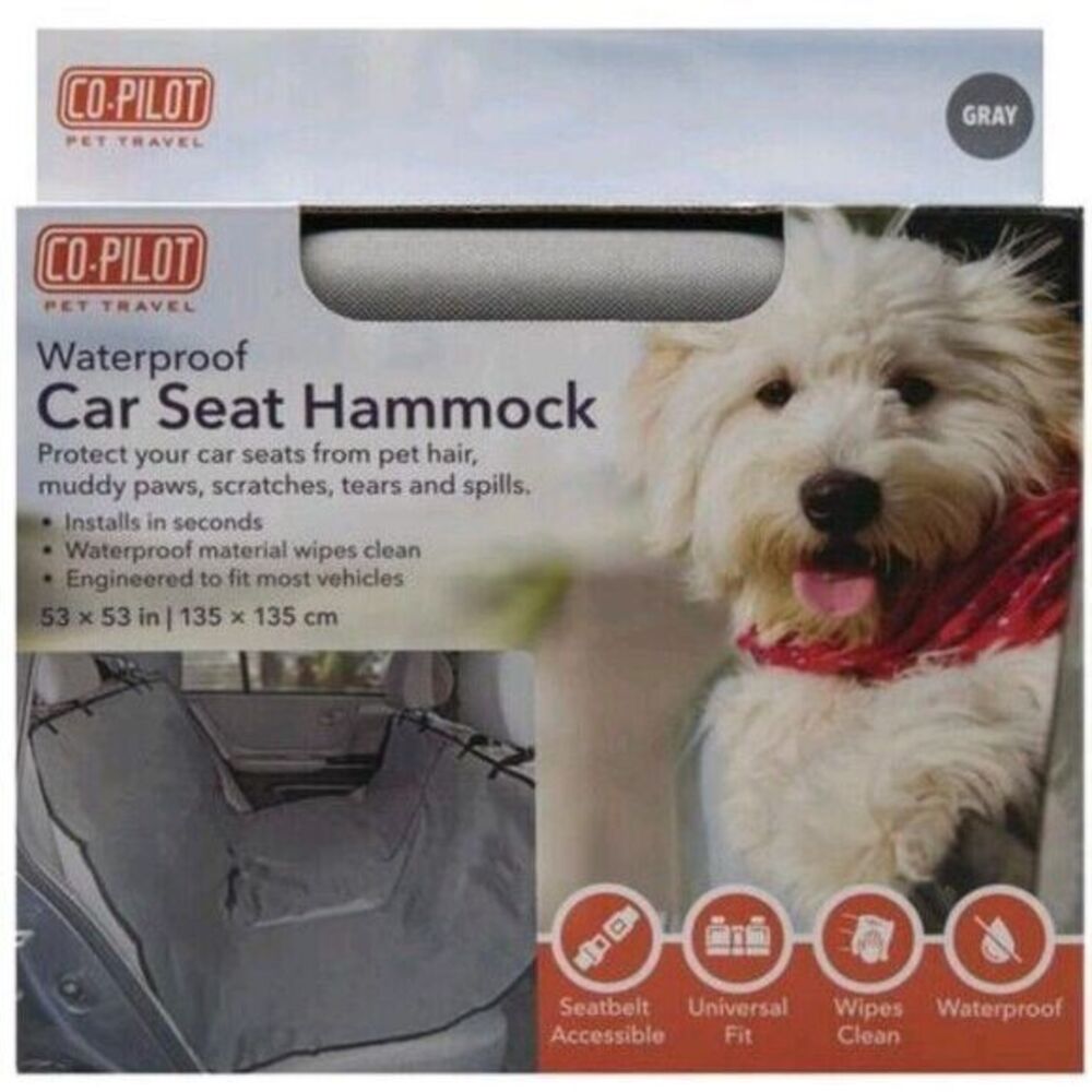 Co Pilot travel waterproof Car Seat Cover Bench Style, Gray
